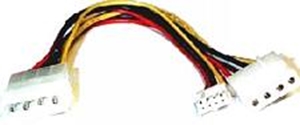 8ware-RC-5038-8ware Power Splitter to Hard FDD + Floppy drv 1x Molex (Female) to 2x Molex (Male) + 1x Floppy (Female) 30cm cable