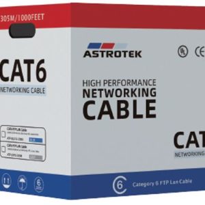 Astrotek-ATP-GRF6-305M-Astrotek CAT6 FTP Cable 305m Roll - Grey White Full 0.55mm Copper Solid Wire Ethernet LAN Network 23AWG 0.55cu 2x4p PVC Jacket