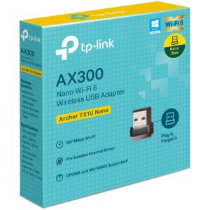 TP-LINK-Archer TX1U Nano-TP-Link Archer TX1U Nano AX300 Nano Wi-Fi 6 Wireless USB Adapter