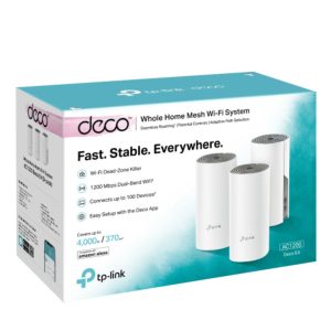 TP-LINK-Deco E4(3-pack)-TP-Link Deco E4(3-pack) AC1200 Whole Home Mesh Wi-Fi System