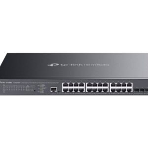 TP-LINK-SG3428XMPP-TP-Link SG3428XMPP Omada 24-Port Gigabit and 4-Port 10GE SFP+ L2+ Managed Switch with 16-Port PoE+ 8-Port PoE++