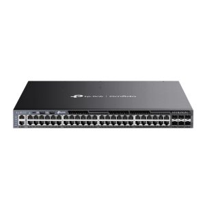 TP-LINK-SG6654XHP-TP-Link SG6654XHP Omada 48-PortGigabit Stackable L3 Managed PoE+ Switch with 6 10GE SFP+ Slot