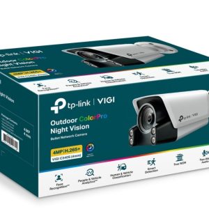 TP-LINK-VIGI C340S(4mm)-TP-Link VIGI 4MP C340S(4mm)  Outdoor ColourPro Night Vision Bullet Network Camera