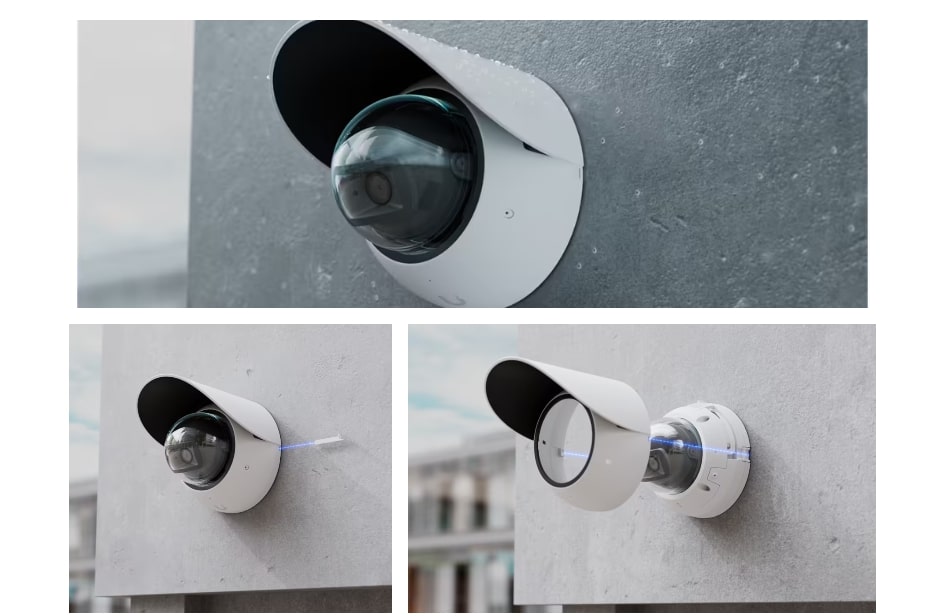 Ubiquiti | Dome Camera Weather Shield, White, Dome Camera Accessory For Optimal Image Quality Protection From Elements When Installed Outdoors On A Wall Or Pole | UACC-Dome-WS-W - Image 1