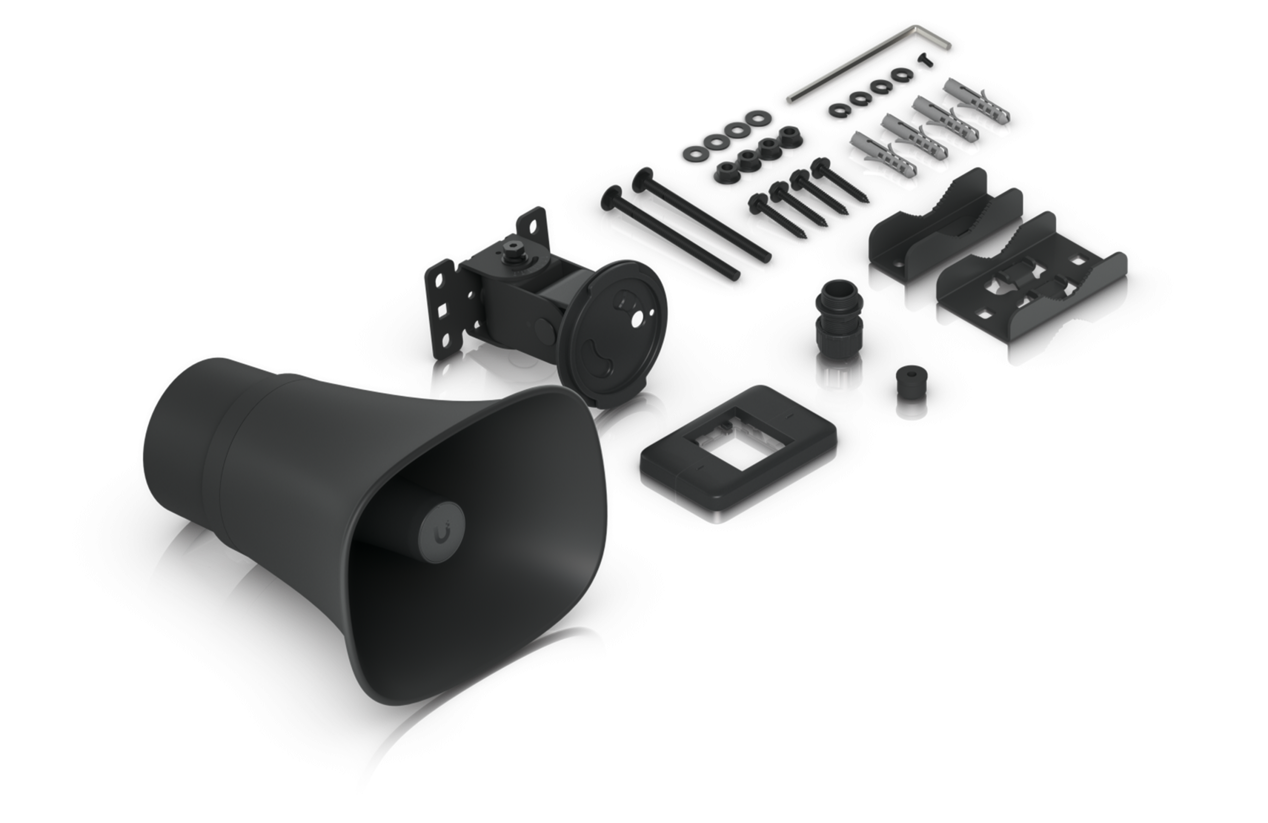 Ubiquiti | Ubiquiti AI Horn Speaker, Black,All-weather PoE 120 dB Horn Speaker With Advanced AI Alert FunctionalityVersatile Wall, Corner,Pole Mounting Options | UP-AI-HORN-SPEAKER-B - Image 3