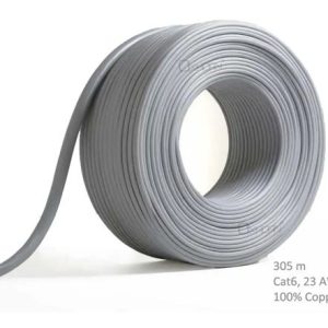 8ware-CB-CAT6-305-Network Cable Cat6 305m Roll Un-shielded twisted pair UTP Stranded 23AWG solid pure 0.56mm copper wire Grey