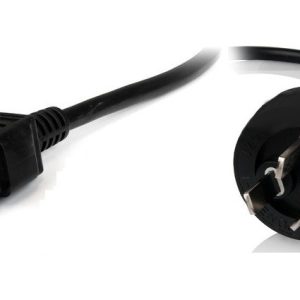 8ware-RC-3086AU-0200-8Ware Power Cable 2m 3-Pin AU to IEC C19 Male to Female 10A Electrical Safety Black