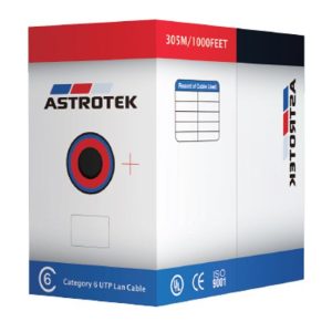 Astrotek-ATP-ORNGU6-305M-Astrotek CAT6 UTP Cable 305m Roll - Orange Full 0.55mm Copper Solid Wire Ethernet LAN Network 23AWG 0.55cu 2x4p LSZH Jacket