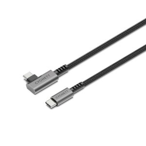 Cygnett-CY5104PCTYC-Cygnett Unite Right-Angle USB-C to USB-C (3.1) Cable (1M) - Black (CY5104PCTYC)