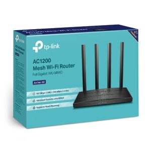 TP-LINK-Archer A6-TP-Link Archer A6 AC1200 Wireless MU-MIMO Gigabit Router (OneMesh) Dual-Band Wi-Fi – 867 Mbps at 5 GHz and 300 Mbps at 2.4 GHz band