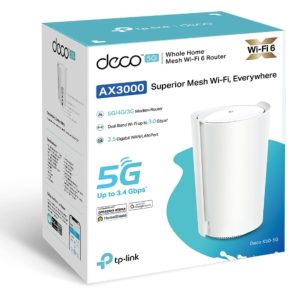 TP-LINK-Deco X50-5G(1-pack)-TP-Link Deco X50-5G(1-pack) 5G AX3000 Whole Home Mesh WiFi 6 Gateway