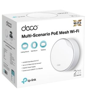 TP-LINK-Deco X50-PoE(2-pack)-TP-Link Deco X50-PoE(2-pack) AX3000 Whole Home Mesh WiFi 6 System with PoE