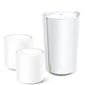 TP-LINK-Deco X73-DSL(3-pack)-TP-Link Deco X73-DSL(3-pack) AX5400 VDSL Whole Home Mesh Wi-Fi 6 Modem System 660sqm Coverage For 1-3 Bedroom Houses