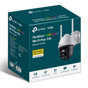 TP-LINK-VIGI C540-W(4mm)-TP-Link VIGI 4MP C540-W(4mm) Outdoor Full-Colour Wi-Fi Pan Tilt Network Camera