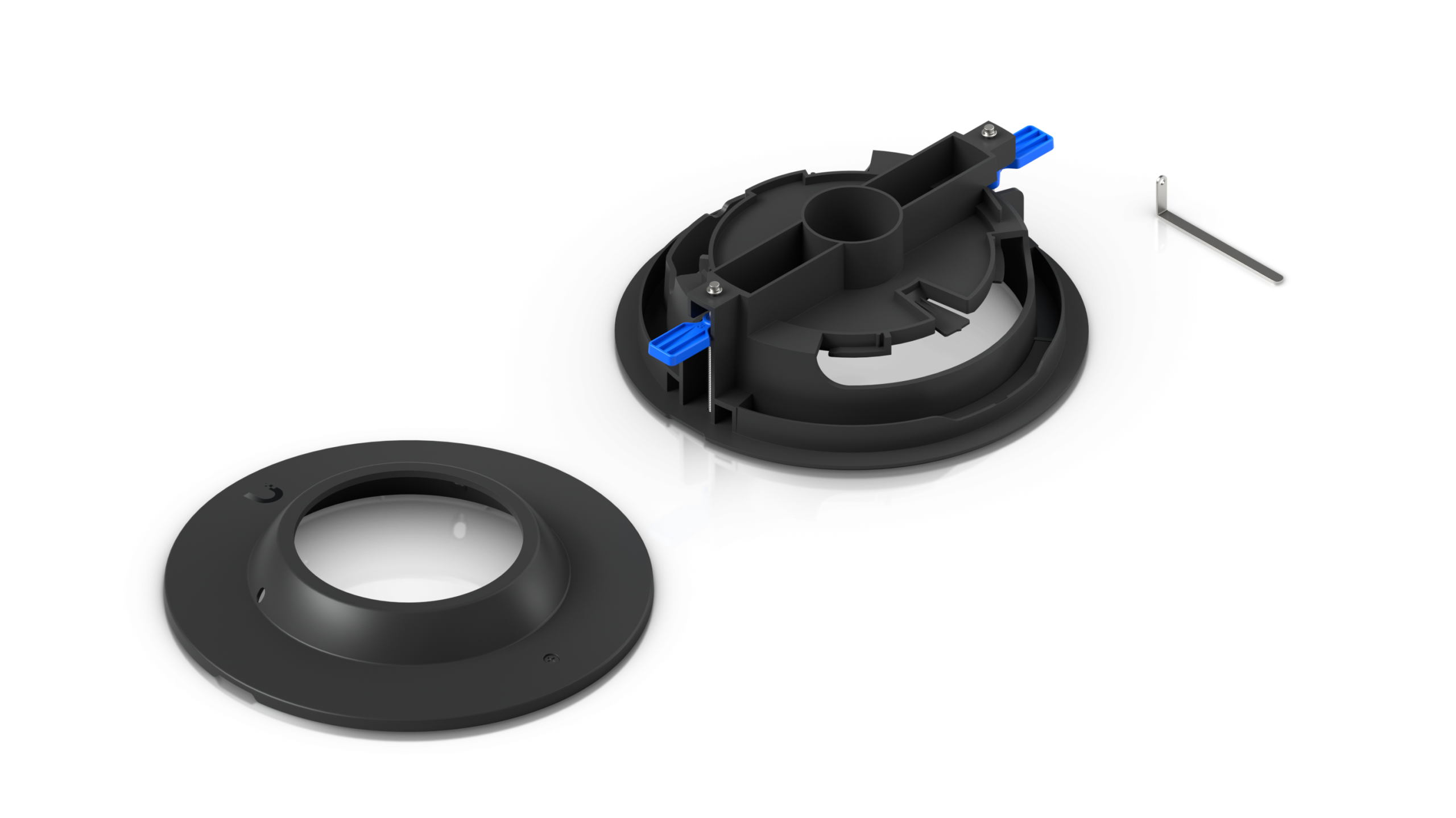 Ubiquiti | Ubiquiti AI Dome Camera Flush Mount, Black, Dome Camera Mounting Accessory, Recessed Installation Into Wall, Ceiling. | UACC-Dome-FM-B - Image 1