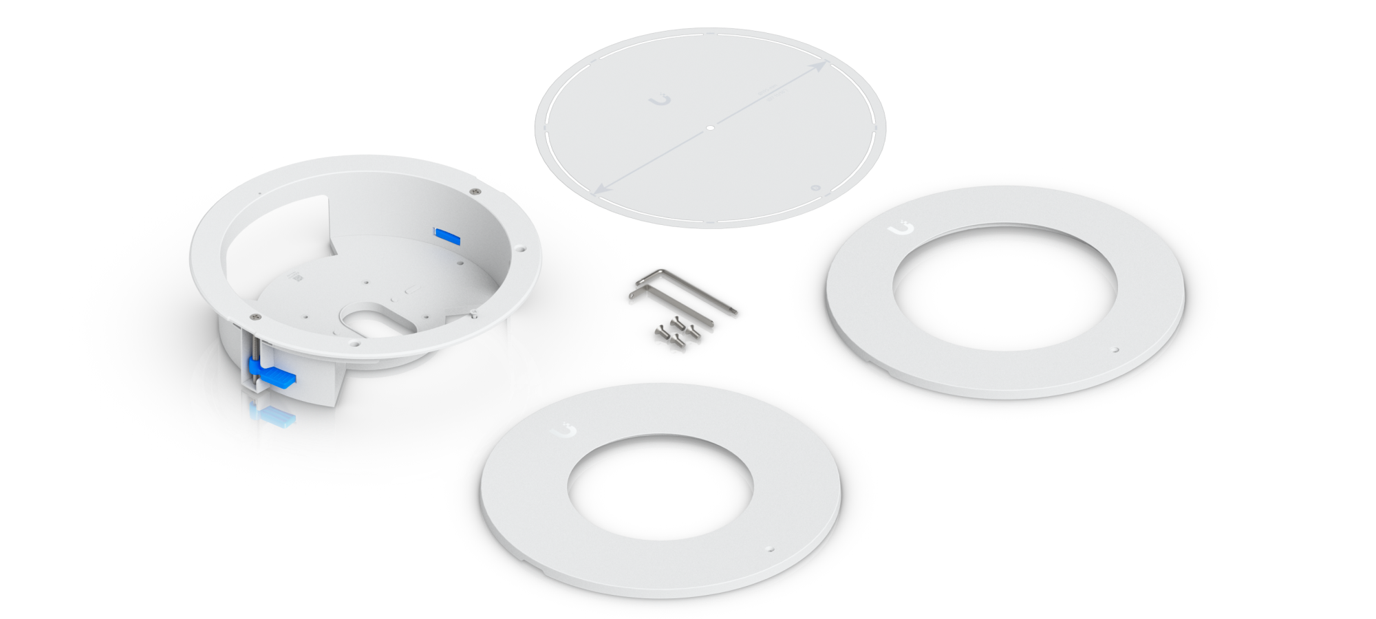 Ubiquiti | Ubiquiti G6 Dome Camera Flush Mount, White, G6/G6 Pro Dome Camera Mounting Accessory,  Forecessed Installation Into Wall, Ceiling. | UACC-G6-Dome-FM-W - Image 3