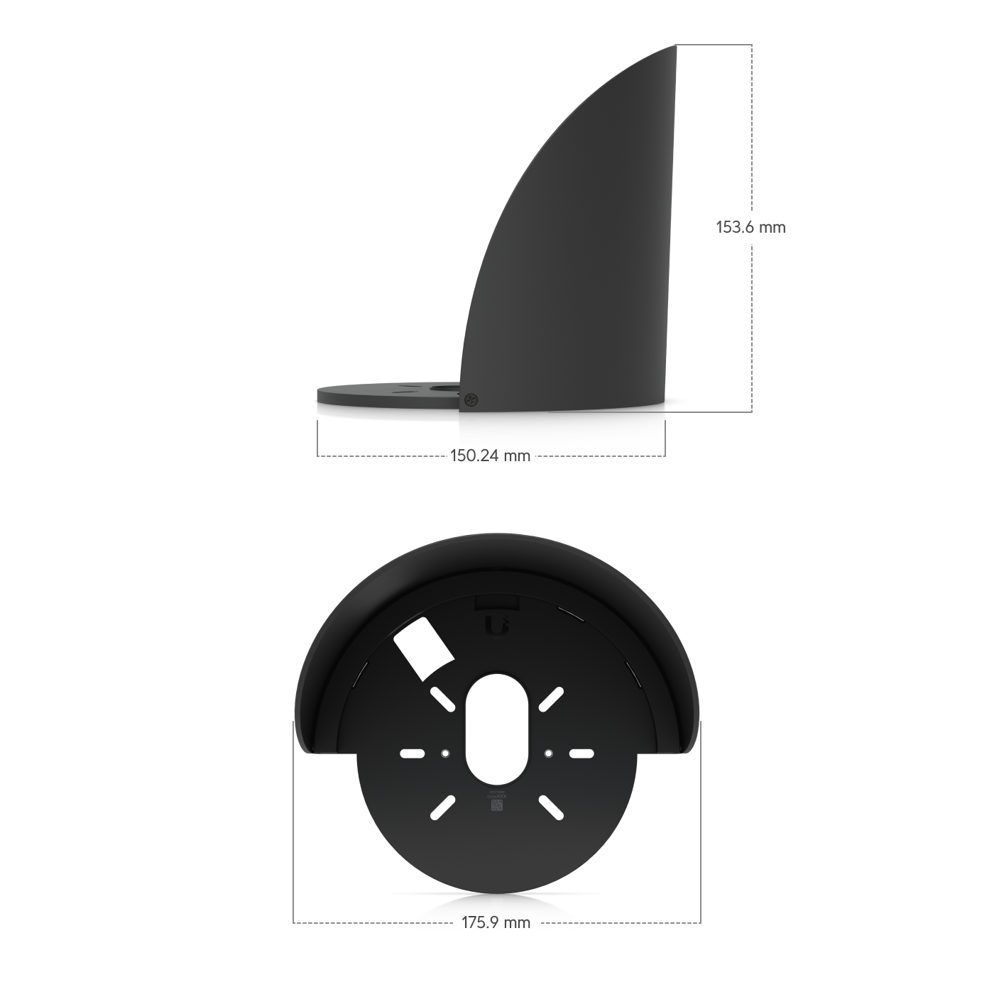 Ubiquiti | Ubiquiti G6 Dome Camera Weather Shield, Black, G6 Dome Camera Accessory, Optimal Image Quality, Protection Elements, Installed Outdoors, Wall, Pole. | UACC-G6-Dome-WS-B - Image 1