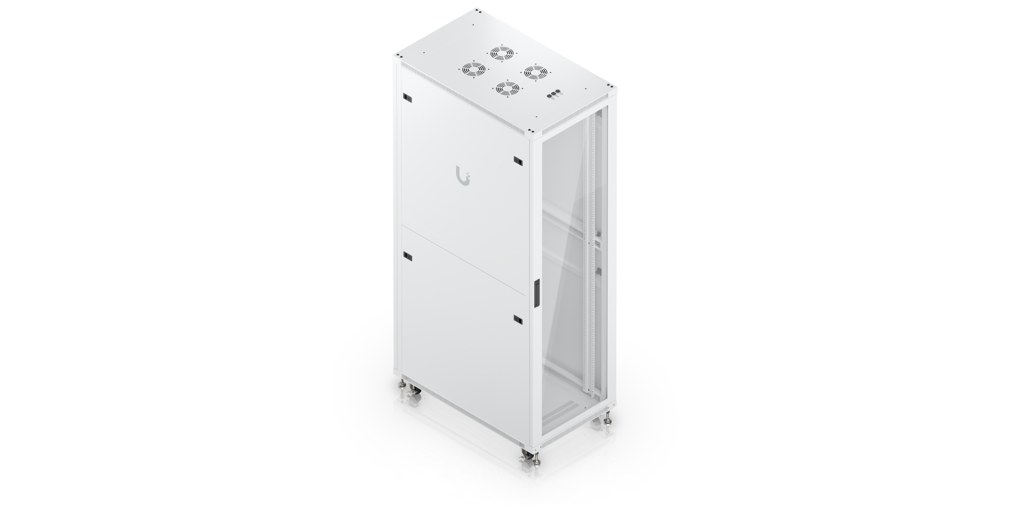 Ubiquiti | Ubiquiti 42U Rack Cabinet,Fully Assembled Floor Rack,Built-In Fans,Removable Panels,Lockable Casters,Optimal Airflow,Heavy-Duty,Easy Equipment Access. | UACC-Rack-42U-1000-G - Image 3