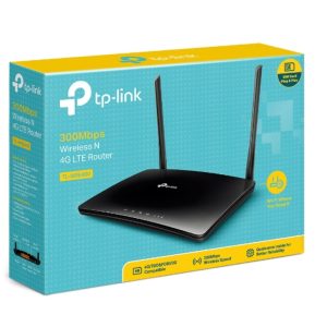 TP-LINK-TL-MR6400-TP-Link TL-MR6400 N300 Wireless N 3G/4G-LTE Router 2.4GHz (300Mbps) 802.11bgn 3x100Mbps LAN 1x 100Mbps 4G SIM Slot