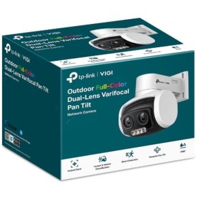 TP-LINK-VIGI C540V-TP-Link VIGI 4MP C540V Outdoor Full-Color Dual-Lens Varifocal Pan Tilt Network Camera